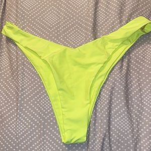 neon high waisted swim bikini bottoms